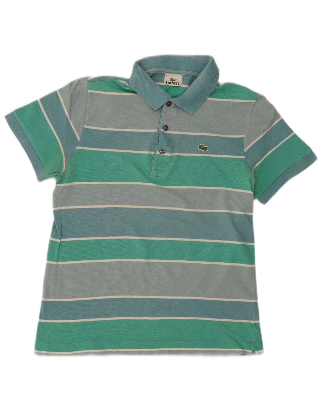 Lacoste Polo Rugby Homme Taille 4 Coton Rayé Vert Moyen