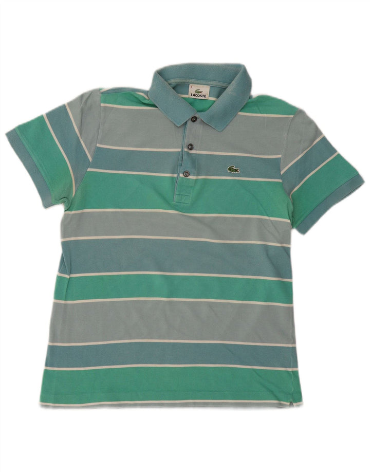 Lacoste Polo Rugby Homme Taille 4 Coton Rayé Vert Moyen