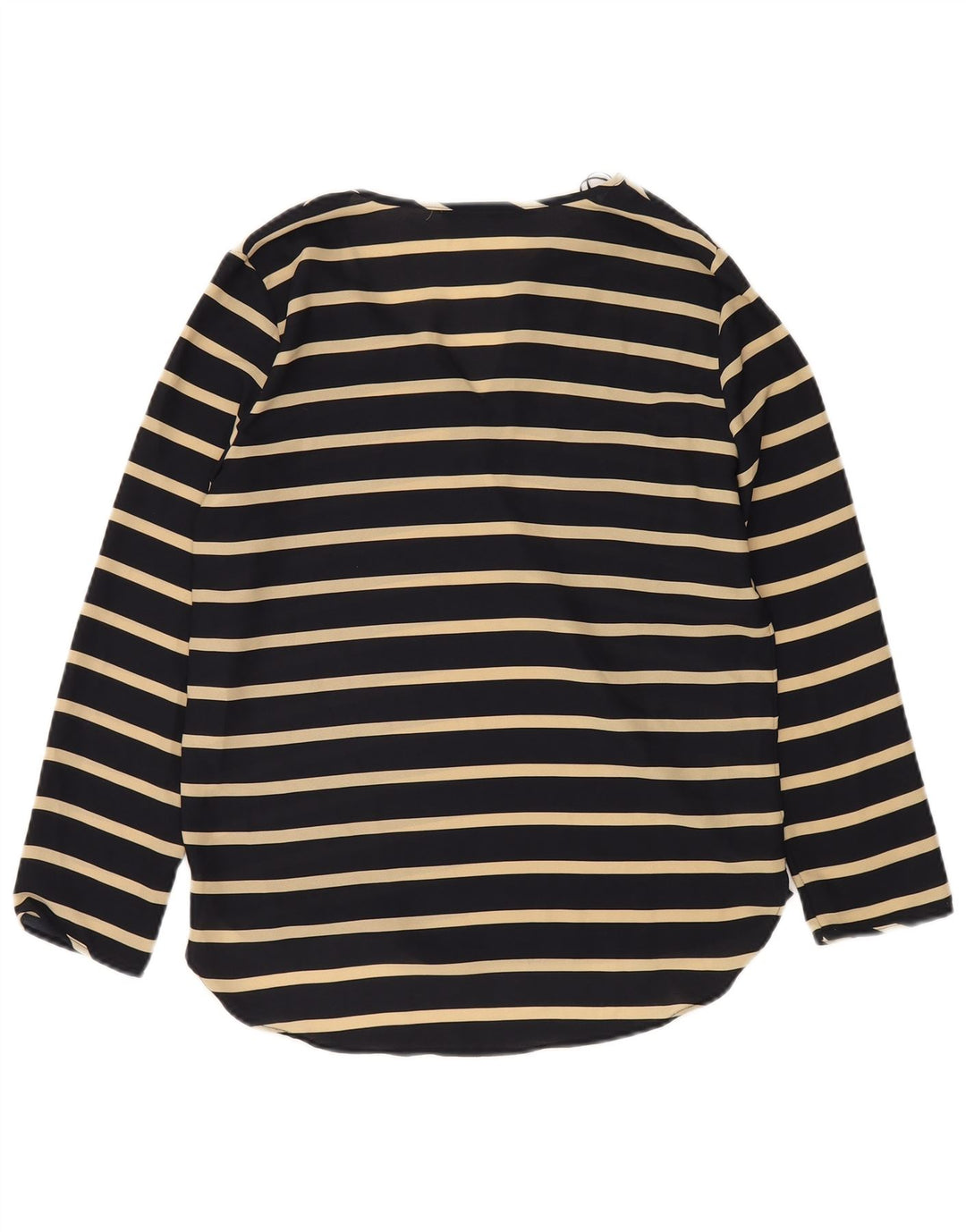 Zara Chemisier à manches longues pour femme UK 10 Petit bleu marine rayé