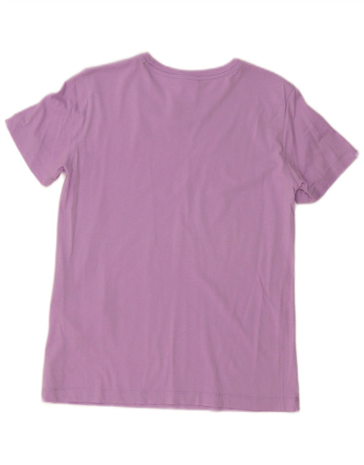 CHAMPION T-Shirt Femme Top UK 10 Petit Violet Coton