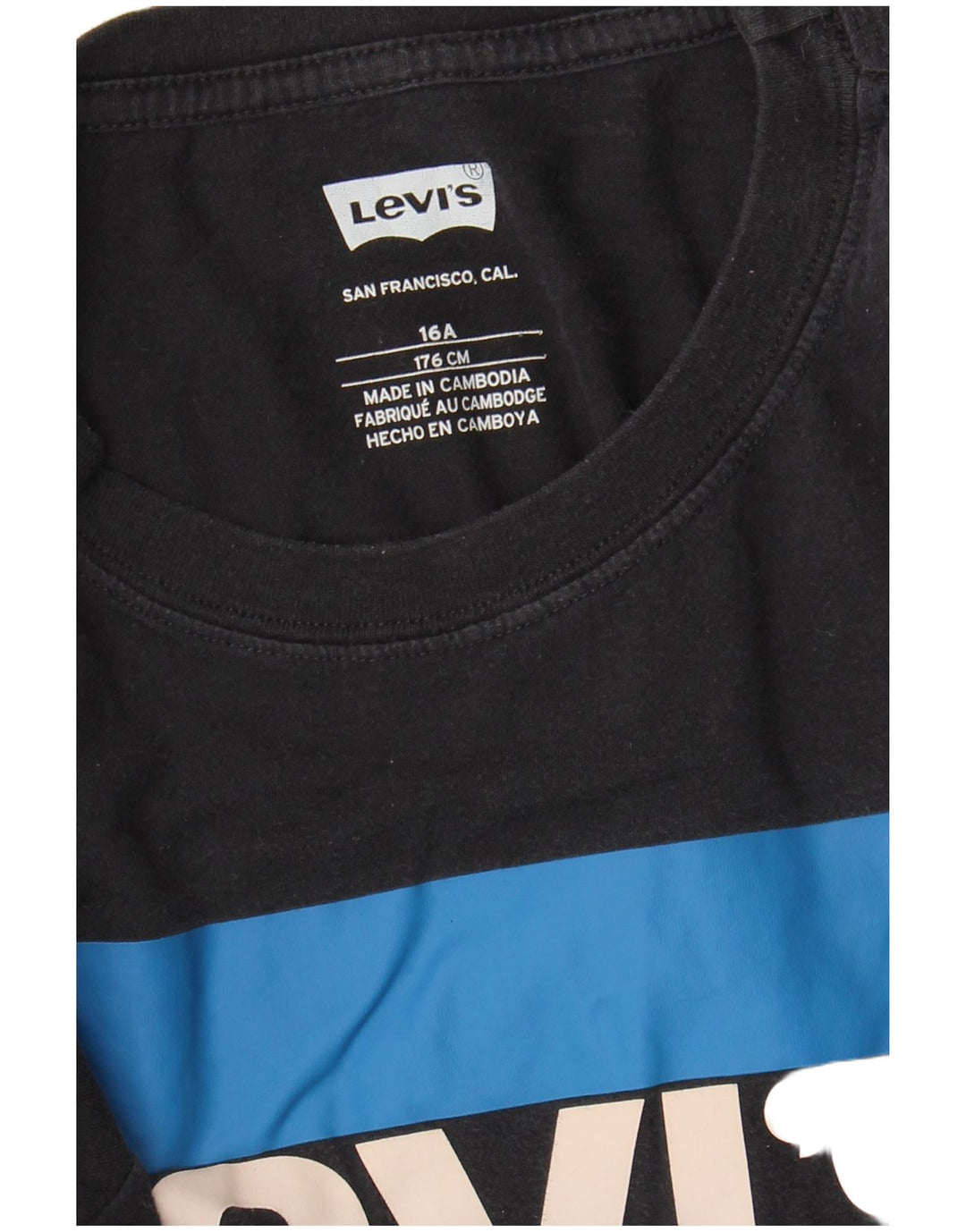 Levi's T-Shirt Graphique Garçon 15-16 ans Noir