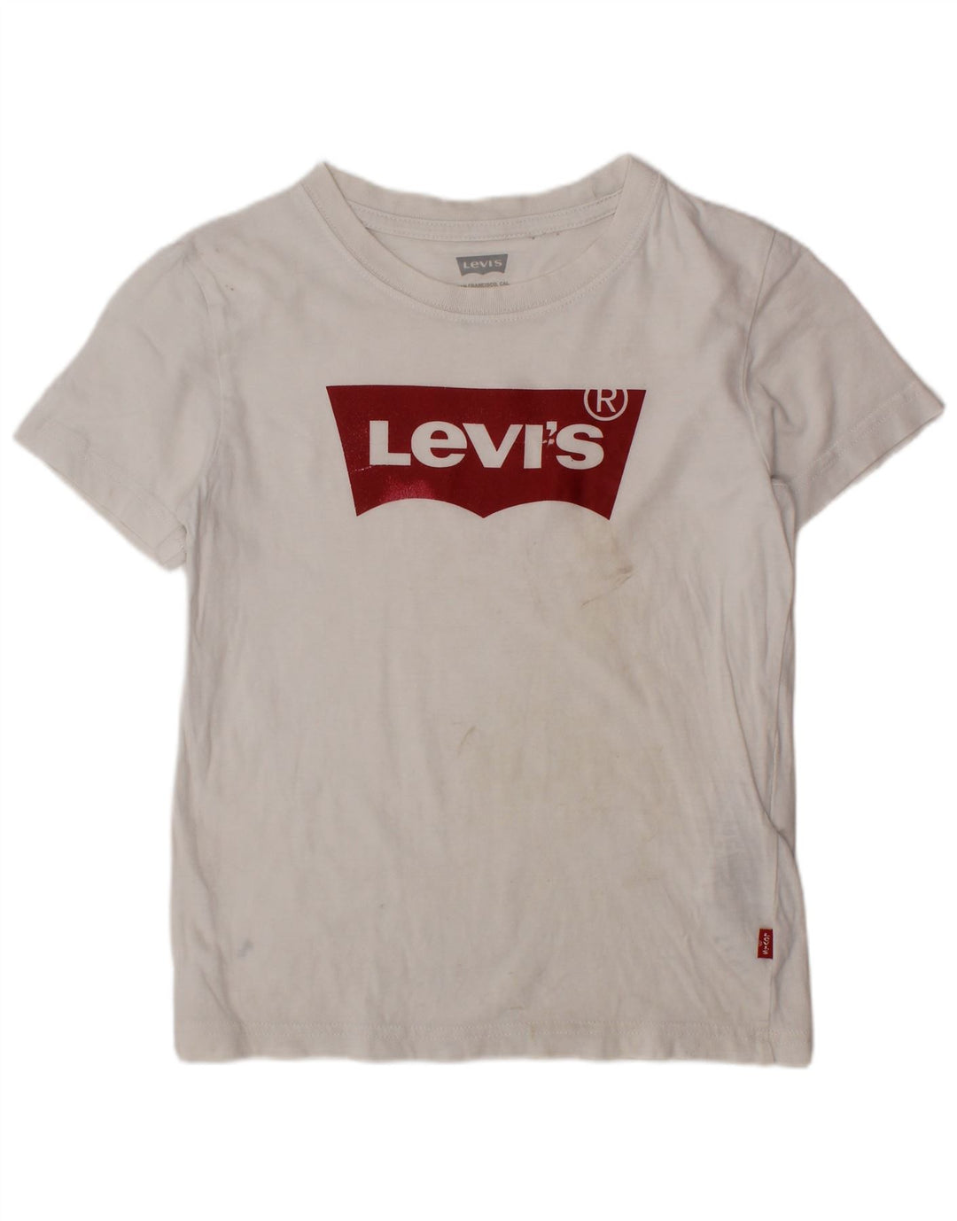 LEVI'S T-Shirt Graphique Fille 5-6 ans Blanc Coton