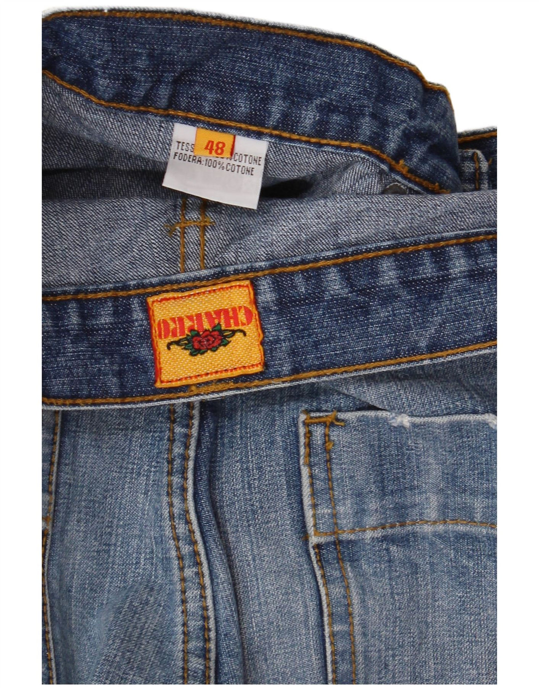 Charro Short en jean pour homme IT 48 Medium W32 Bleu Coton
