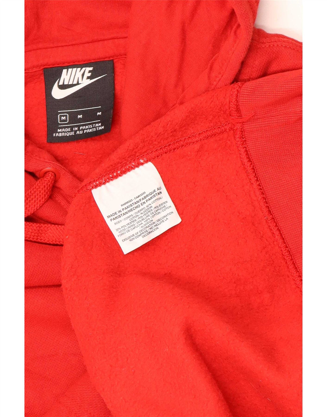 Nike Pull à capuche pour homme Rouge moyen Polyester