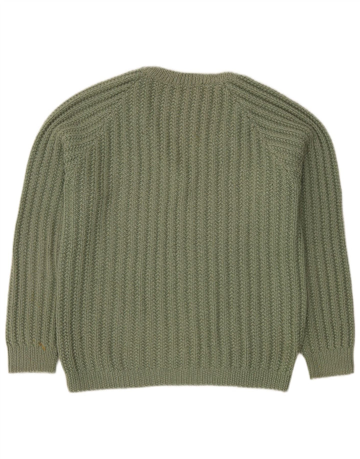 vintage Homme Col V Pull Pull XL Vert