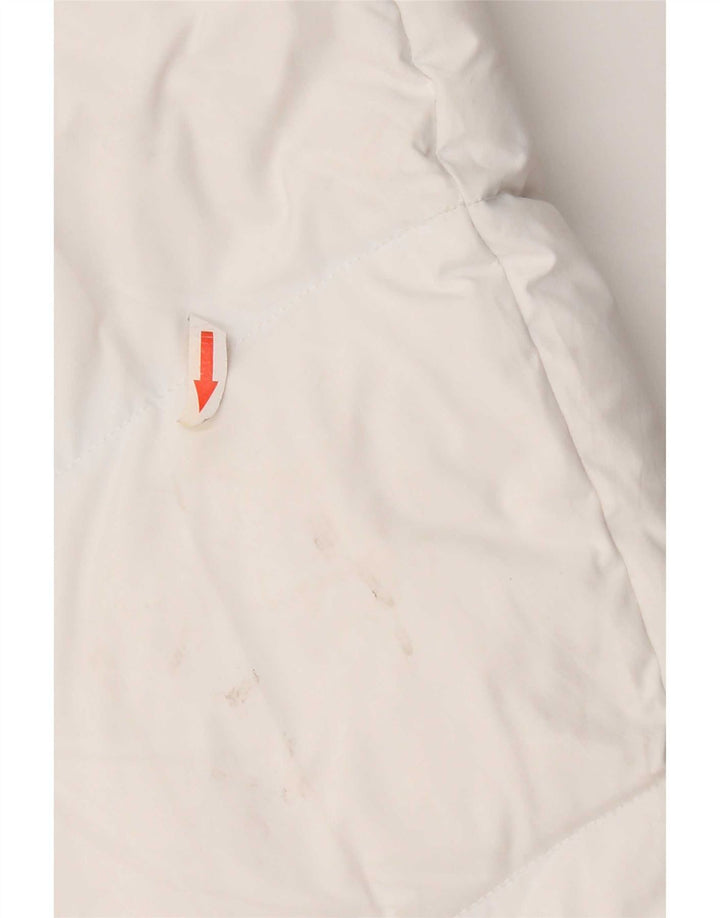 Tommy Hilfiger Veste matelassée à capuche pour homme UK 38 Medium Blanc Polyester