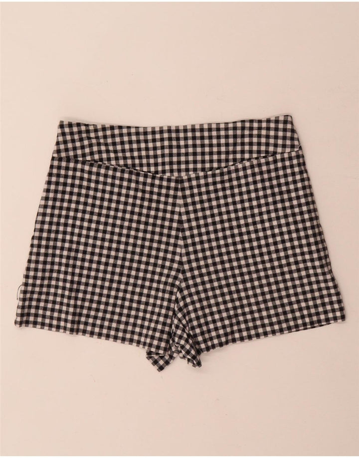 Zara Femme Trafaluc Hot Pants Medium W28 Coton Vichy Noir