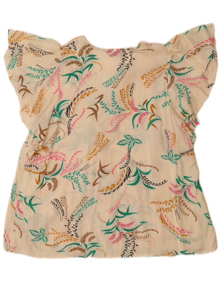 Marks & Spencer Chemisier pour femme UK 14 Large Blanc cassé Floral