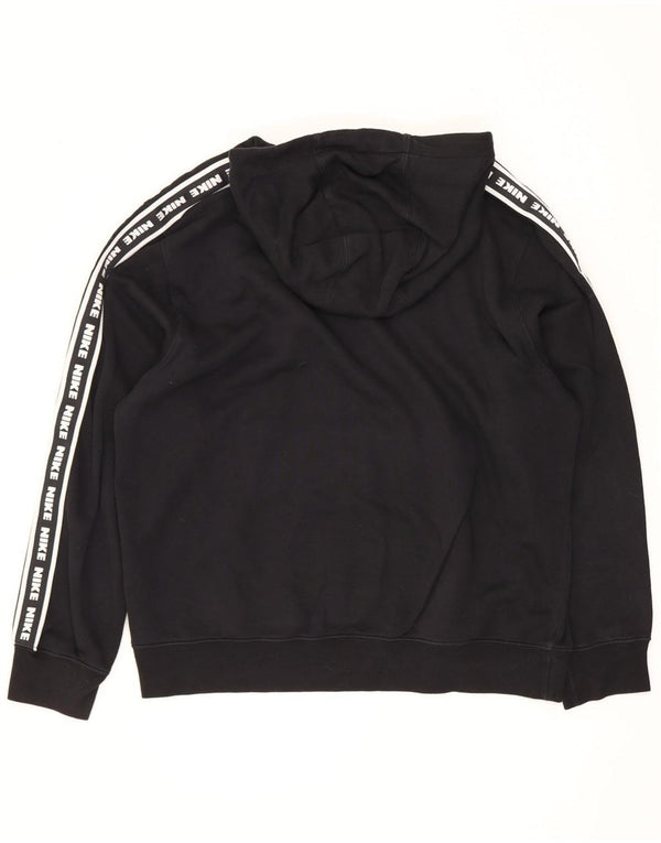 Nike Pull à capuche graphique pour homme Grand coton noir