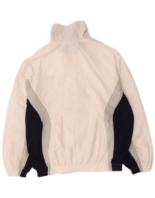 Ellesse Veste de survêtement pour homme UK 40 Medium Blanc Colorblock Polyester