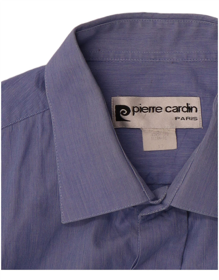 PIERRE CARDIN Chemise formelle homme taille 17 XL bleu à fines rayures