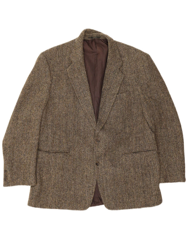 Benvenuto Veste Blazer Harris Tweed Homme IT 56 3XL Vert Chevrons