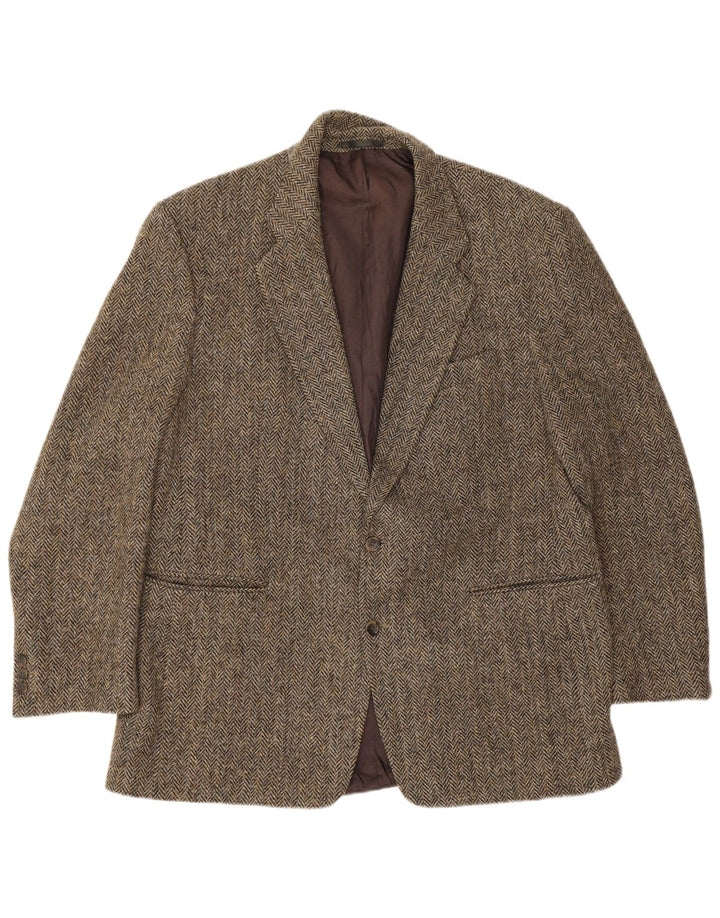 Benvenuto Veste Blazer Harris Tweed Homme IT 56 3XL Vert Chevrons