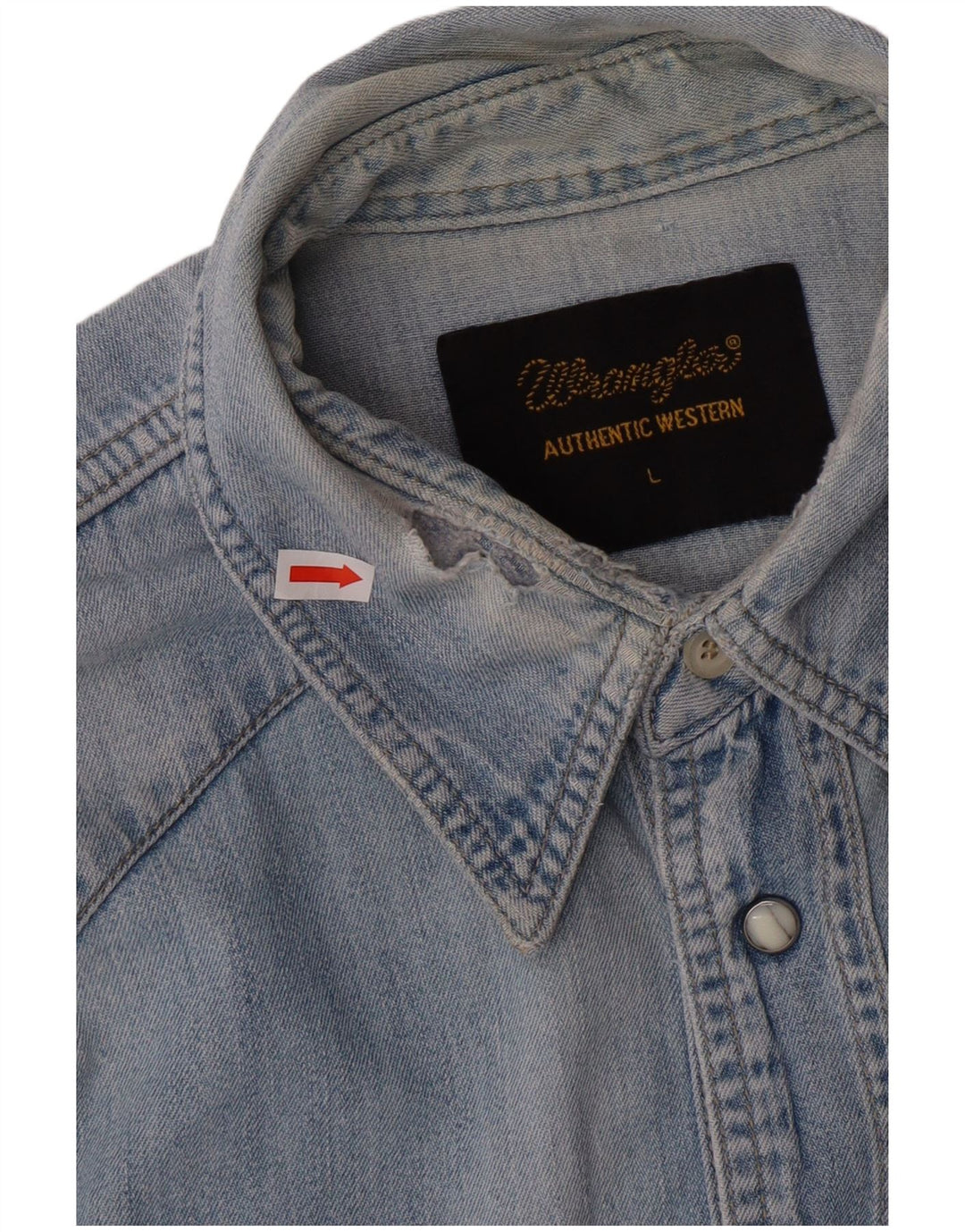 WRANGLER Chemise en Jean Homme Grand Bleu Coton