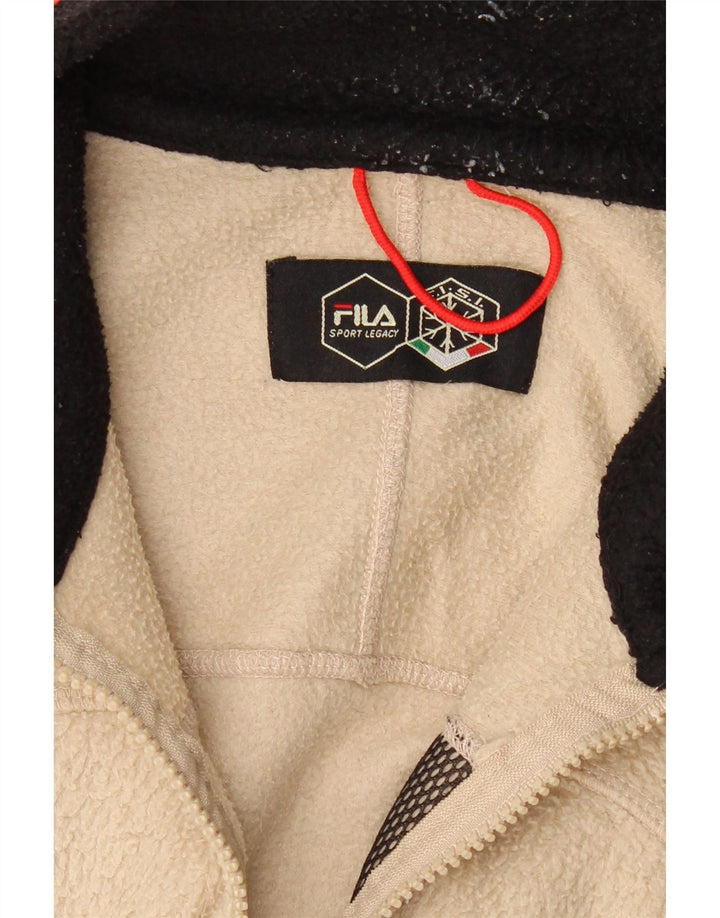 FILA Veste polaire pour homme UK 38 Beige moyen Colourblock