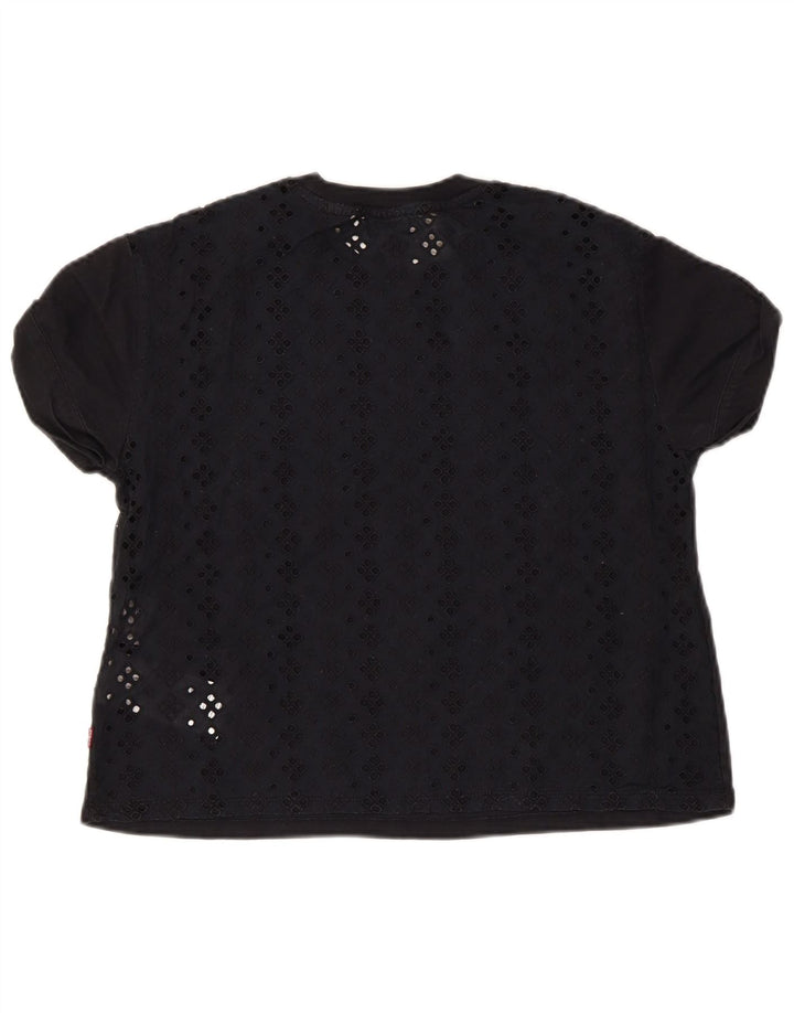 LEVI'S Womens Blouse Top One Size Black Cotton