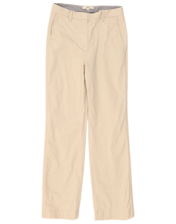 Marks & Spencer Pantalon chino droit pour femme UK 10 Small W30 L32 Beige