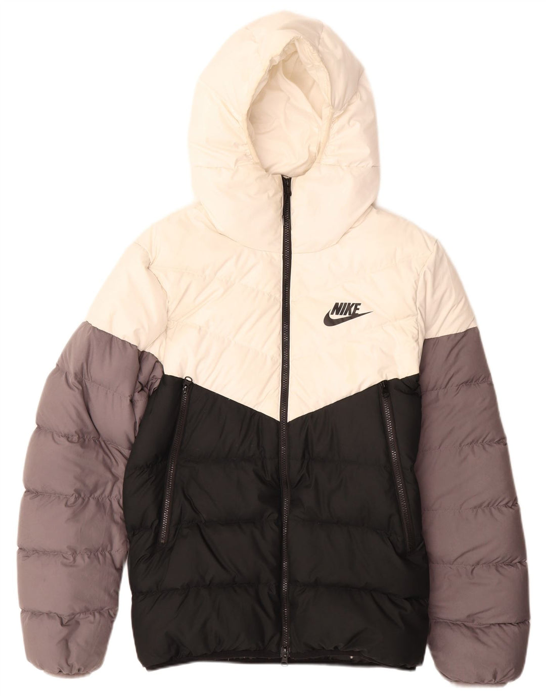NIKE Veste matelassée à capuche pour homme UK 36 Small Multicolore Colourblock