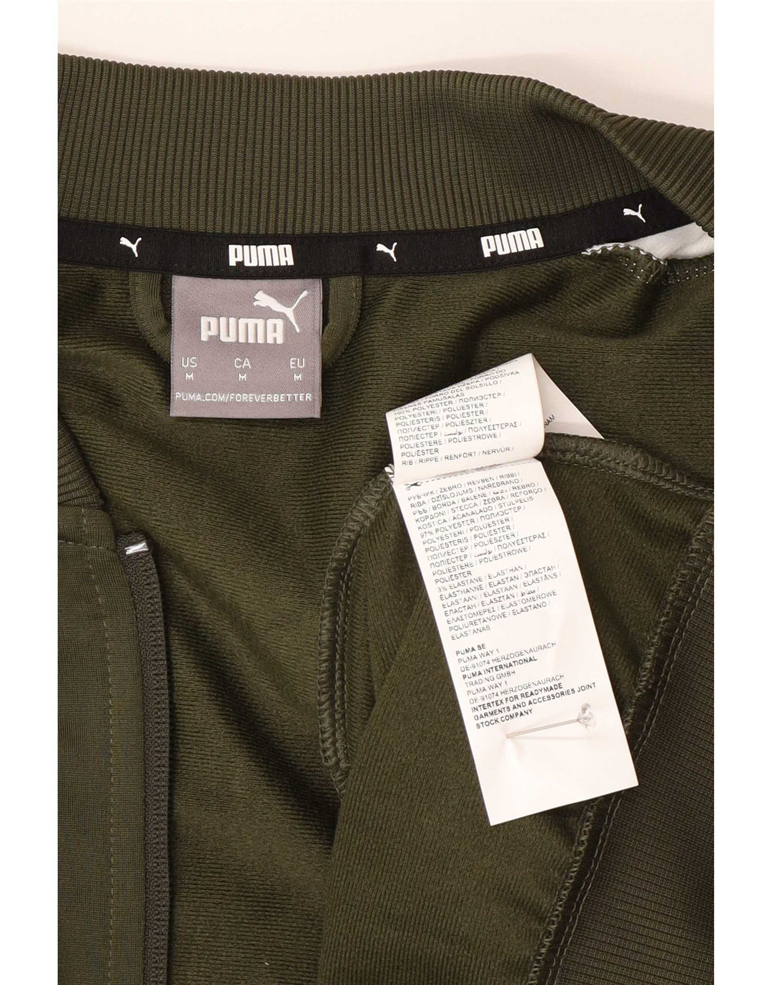 Puma Veste de Survêtement Graphique Homme Vert Moyen Colorblock Polyester