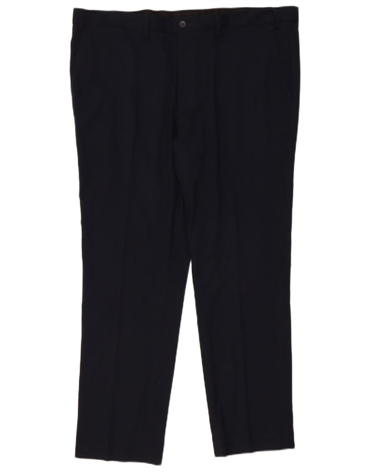 Marks & Spencer Pantalon Chino Slim Homme W42 L31 Bleu Marine Polyester