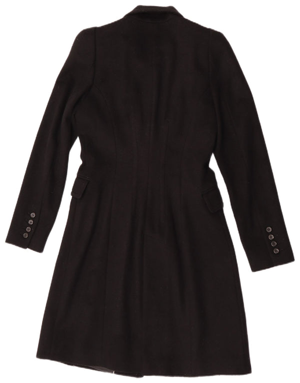 Zara Manteau croisé pour femme UK 10 Petite laine noire