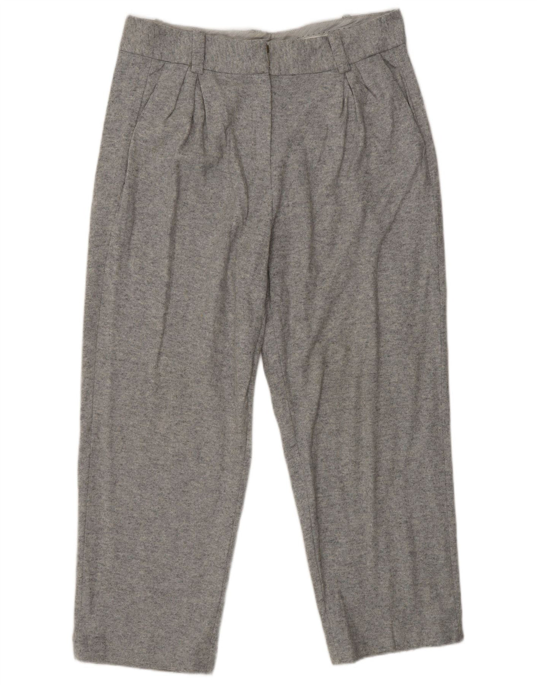 MASSIMO DUTTI Pantalon court pour femme EU 42 Large W32 L25 Gris