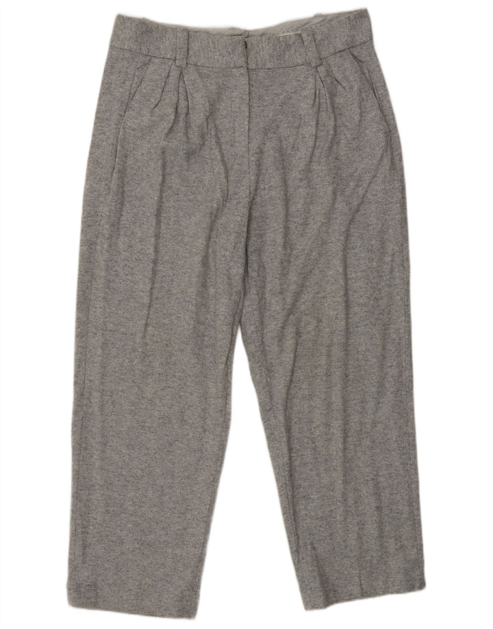 MASSIMO DUTTI Pantalon court pour femme EU 42 Large W32 L25 Gris