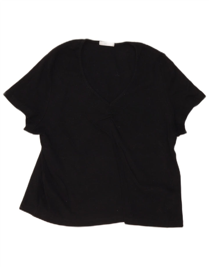 Marks & Spencer Chemisier pour femme UK 22 3XL Noir Coton
