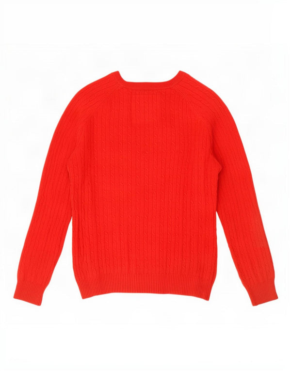 Jack Wills Pull col bateau pour femme UK 12 Rouge moyen Coton