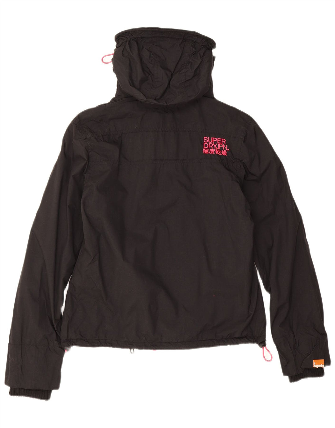 Superdry Veste coupe-vent graphique pour femme UK 14 Noir moyen