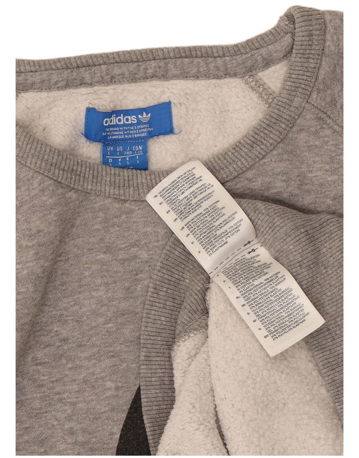 ADIDAS Sweat-shirt graphique pour hommes, grand coton moucheté gris