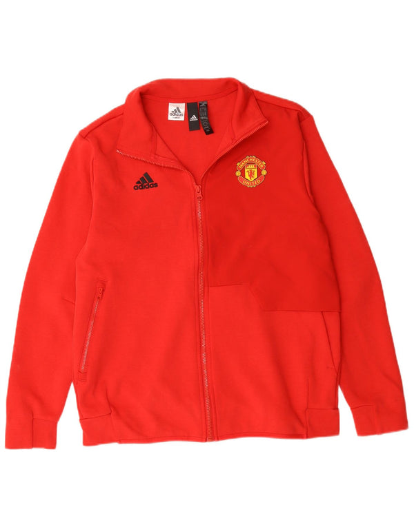 Adidas Veste de survêtement Manchester United pour femme UK 12/14 Rouge moyen