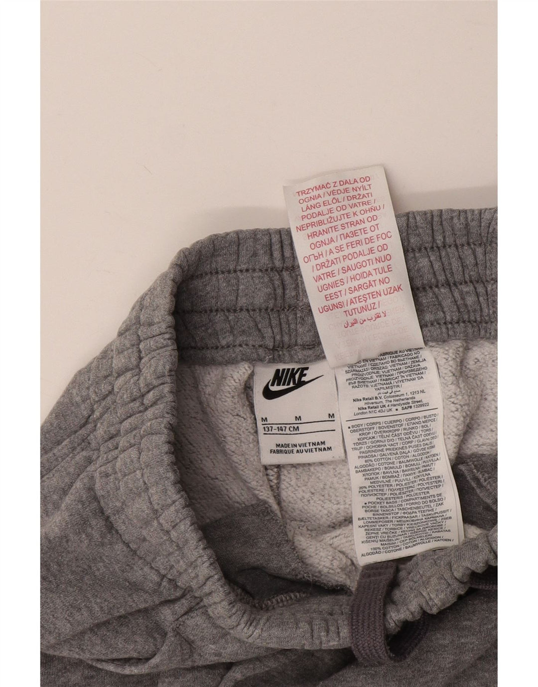 NIKE Pantalon de Survêtement Garçon Joggers 10-11 ans Gris Moyen Coton