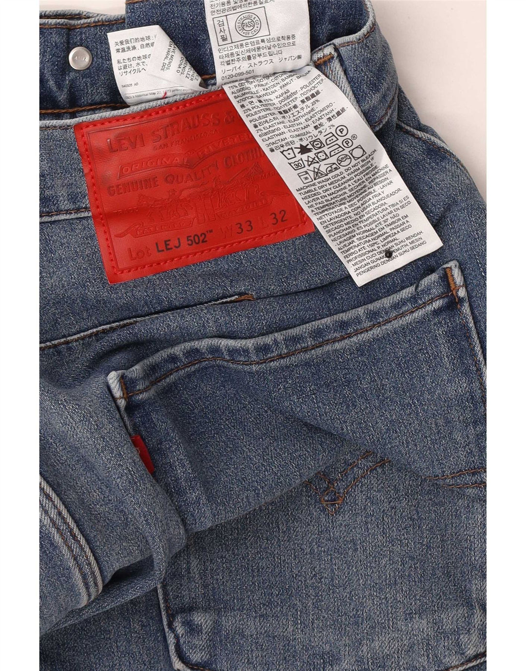 Levi's Jean 502 Tapered Homme Bleu Coton W33 L32