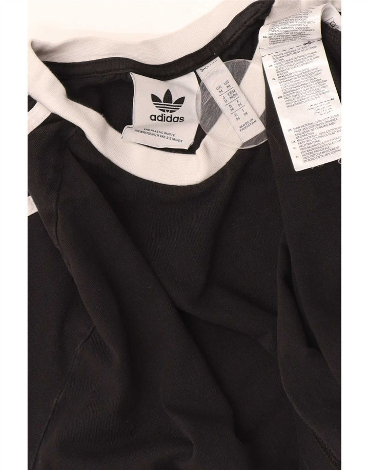 Adidas Haut à manches longues pour homme en coton color block noir moyen