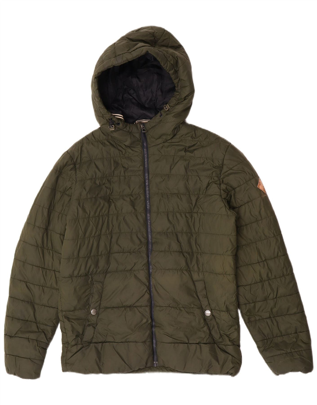 Jack & Jones Veste matelassée à capuche pour homme UK 36 Small Kaki Nylon