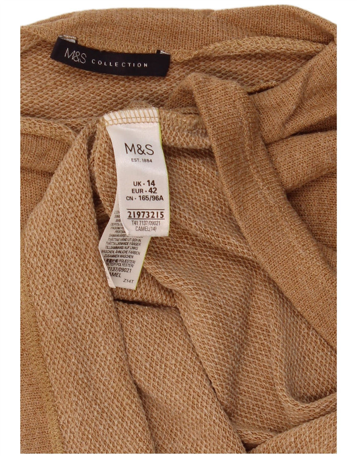 Market & Spruce Chemisier court pour femme UK 44 Large Beige Polyester