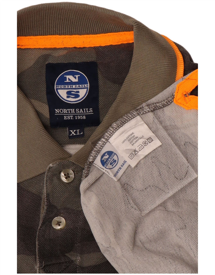 North Sails Polo Homme XL Gris Camouflage Coton