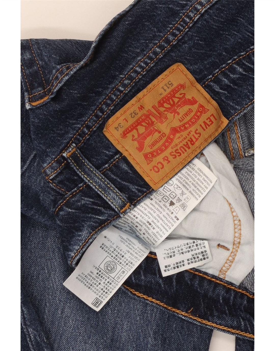 LEVI'S Jean Slim 511 Homme W32 L34 Bleu Coton