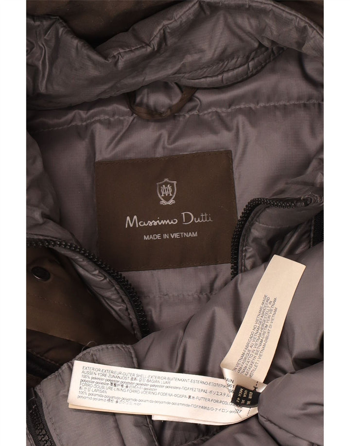 Massimo Dutti Veste matelassée pour homme UK 42 XL Marron Polyester