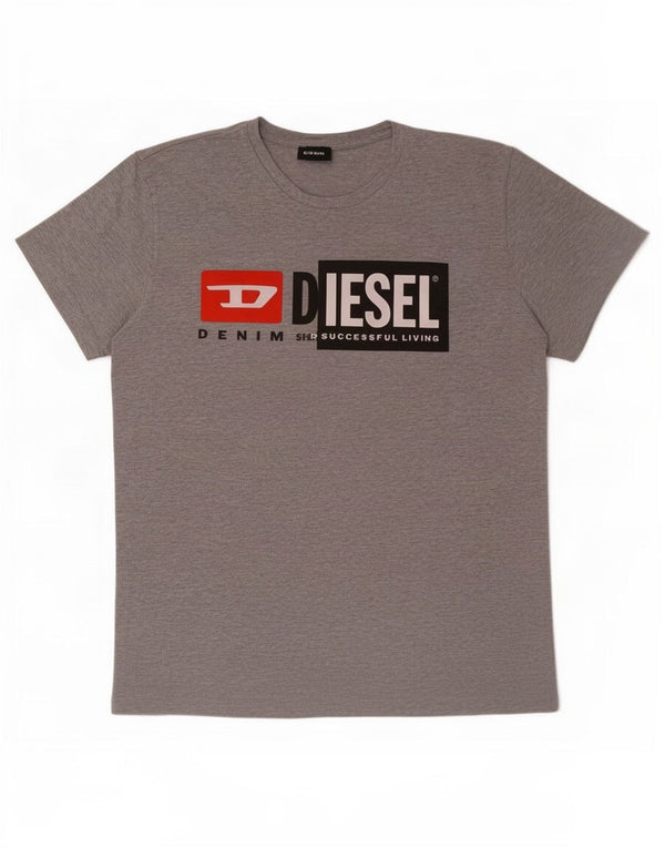 Diesel T-shirt graphique pour femme UK 20 2XL Gris
