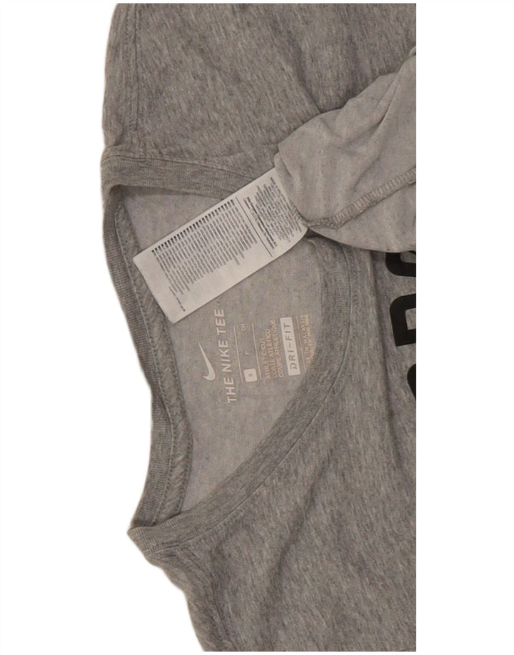 Nike Hommes Dri Fit Graphic T-Shirt Haut Petit Gris Coton