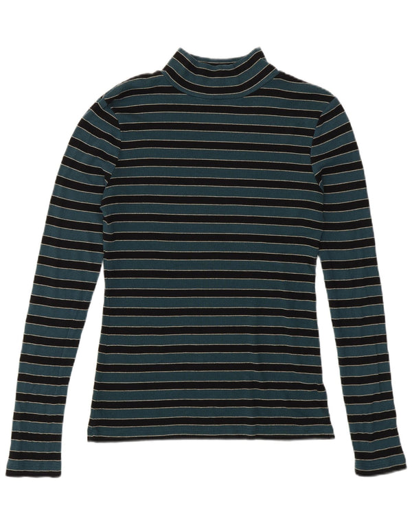 Fat Face Pull col roulé pour femme UK 12 Vert moyen rayé