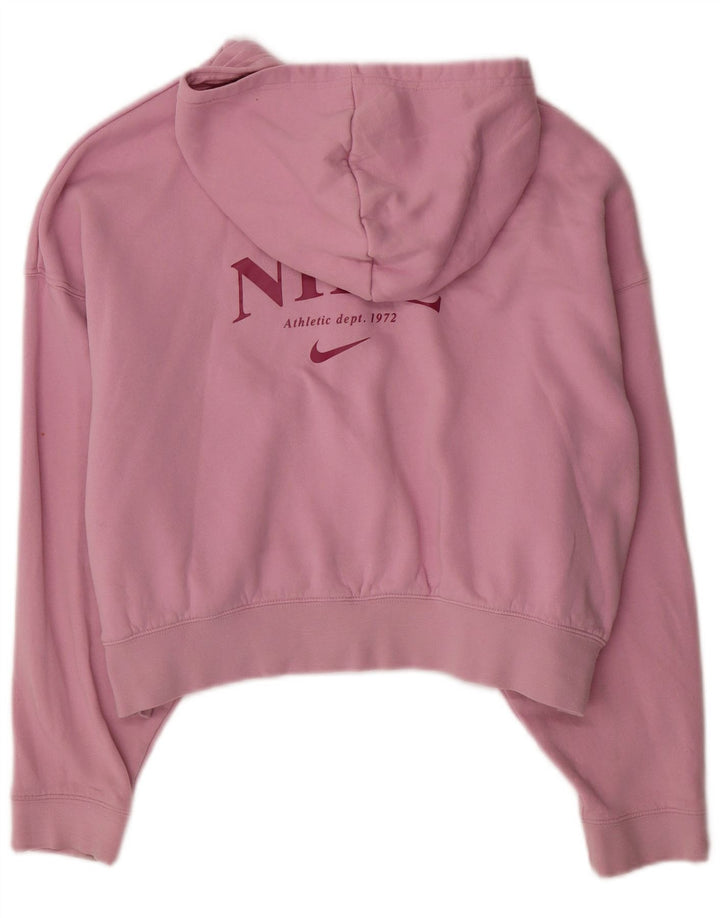 NIKE Pull à capuche surdimensionné avec fermeture éclair pour fille 13-14 ans XL Rose