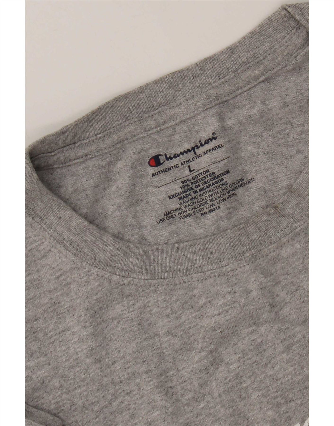 Champion T-Shirt Graphique Homme Grand Gris Coton