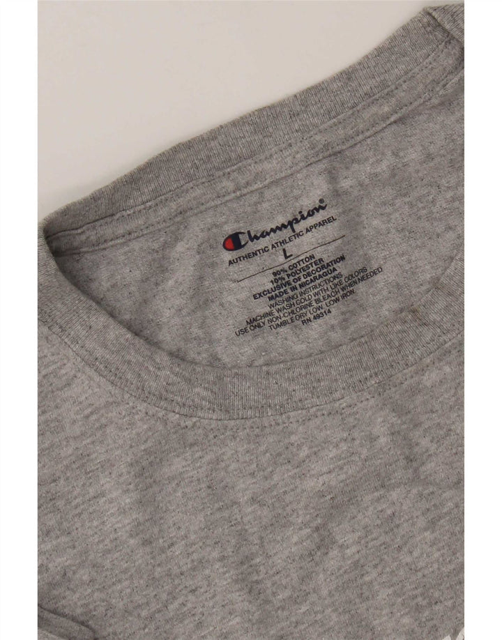 Champion T-Shirt Graphique Homme Grand Gris Coton