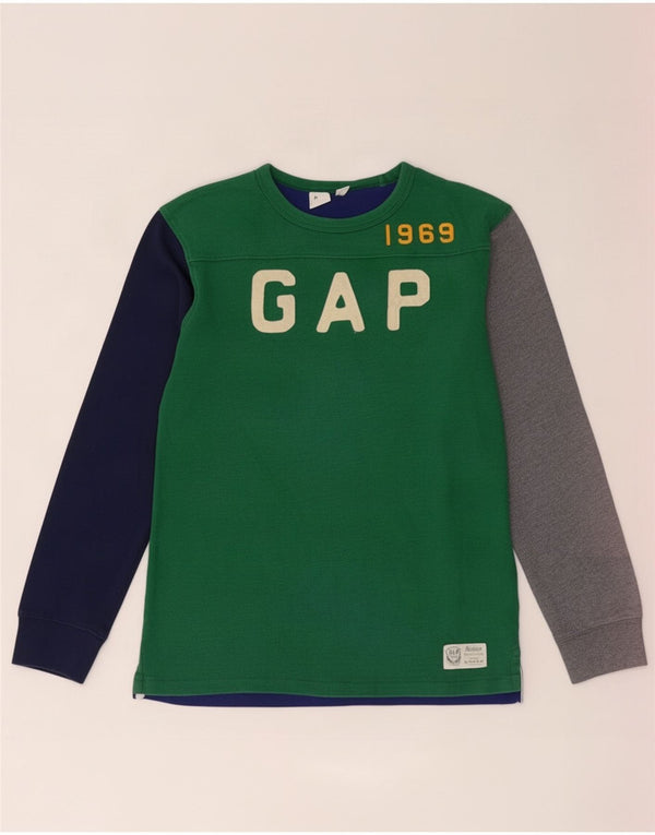 Gap Boys Graphic Top Manches Longues 14-15 ans 2XL Multicolore Colourblock
