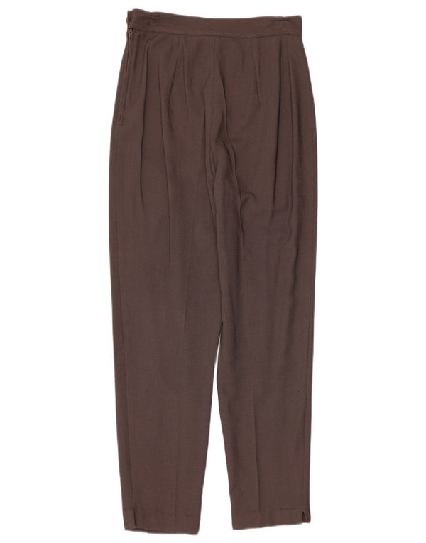 Via Dei Ciclamini Pantalon de costume taille haute pour femme IT 42 Medium W26 L28 Brow