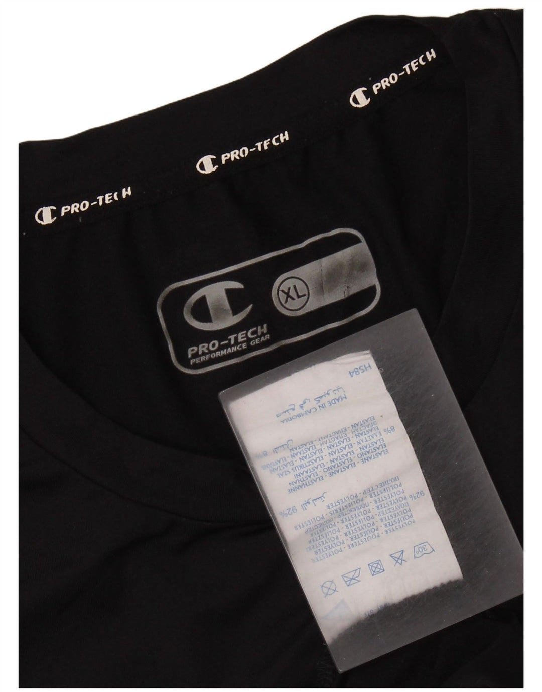 CHAMPION T-Shirt Graphique Homme Haut XL Noir Polyester