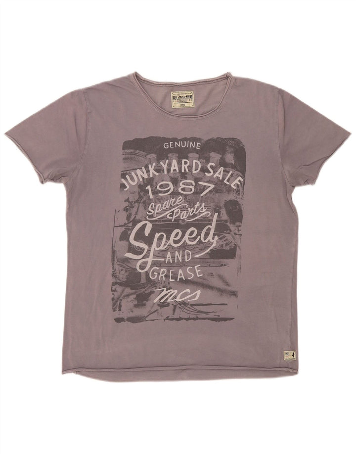 Marlboro Classics T-shirt graphique pour hommes, grand, gris